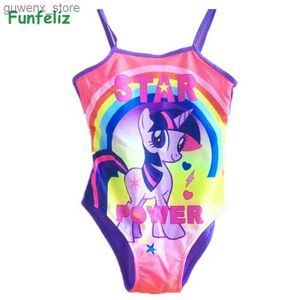 Capriola da bagno da bagno per bambina per bambini per bambini costume da bagno per bambini bambini da bagno a un pezzo Y240412