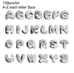 Daha fazla seçenek DIY aksesuar boncuk kapakları 130pcs 8mm İngilizce alfabe slayt harfleri takılar rhinestone fit pet yakası bileklik anahtarlık 7818187