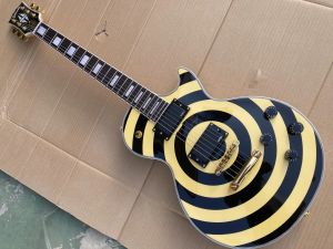 Gitara Wyślij w 3 dni Fabryka niestandardowa sklep Zakk Wylde Bullseye EMG Pickups Lp Elektryczna gitara w magazynie