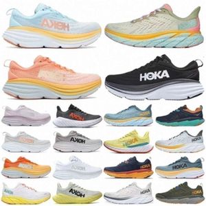 Hokah Hokahs One Shoes Womens Bondi 8 Clifton 9 Free People White Eggnog Сдвига Песчана Тройное движение черных морских водорослей Золотое побережье