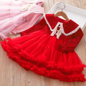 Girl Dresses Girls Autunno Princess Abito 2024 Little Spring e