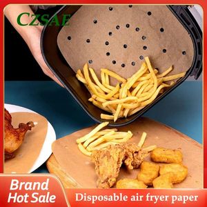 Double Boilers 100pcs Special Baking Paper For Disposable Air Fryer Oil-proof And Oil-absorbing Kitchen Tray Is Not Sticky