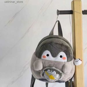 Stuffed Plush Animals Penguin Cartoon Goth Harajuku Backpack Female Cute Jk Girl Ita Bag Doll Bag Pain Bag Action Figure Plush Mini Small School Bag L47