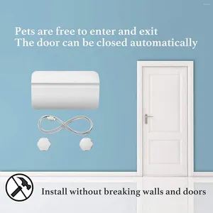 Кошачьи перевозчики Дверь домашних животных Pets Automotive Opener Safety Gate для комнаты Multi с использованием регулируемой области банджи -шнур DIY установка