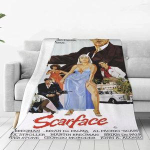 Koce Scarface Movie Colet Sofa Cover Flannel Spring Autumn Super Miękki rzut na łóżko na zewnątrz