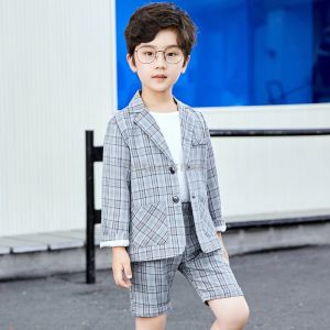 Shorts 2020 Kids Wedding Jacket +shorts 2pcs Clothing Set Flower Boys Formal Tuxedos Performance Suit School Girls Host Dance Suit