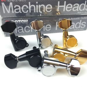 Cables Original GOTOH SG38107 Electric Guitar Machine Heads Tuners ( Chrome Black Gold Silver ) Tuning Peg MADE IN JAPAN