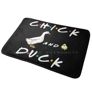 Mattor Chick and Duck Entrance Door Mat Bath Rug Lisa USA Patriotic Red White Blue Musician Guitarist Metal Concert