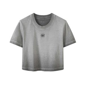 Springowy nowy produkt haftowany z krótkim rękawem talia T koszulka MBD