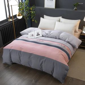 Set di biancheria da letto cotone spessa levigatura ecologica Ab Versione AB Simple Stampato Foglio di letti Copertura all'ingrosso