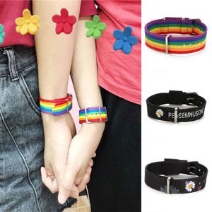 Korean Couple Hyuna Style Rainbow Replacement Nylon Strap New Bracelet