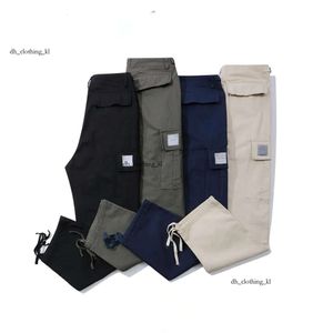 Carhatt Tasarımcı Erkek Kargo Pantolonları Yüksek Sokak Pure Pamuk Noktası Kontrol Pamuk Jogger Sweetpants Pocket Shorts ile Açık Pantolon 975