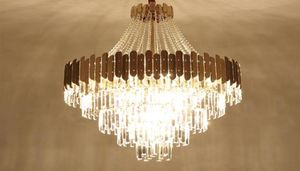 Pendant Lamp Duplex Building Luxury Crystal Chandelier Indoor Lighting Adjustable Height Modern Living Room el lobby Staircase 4824879