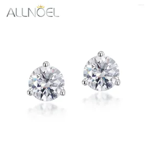 ダングルイヤリングAllnoel Real 925 Sterling Silver Stud for Women Round 1.9ct 6.5 6.5mm Moissanite Classic Jewelry Gifts Daily