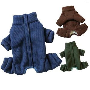 Dog Apparel Cobertura macacão de macacão engrosse roupas de inverno para cães pequenos super quente clima frio sherpa lã de lã de pijamas