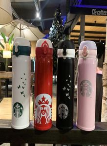 Tide Brand Water Bottles New 2022 Butterfly Insulation Cup Classic Pattern NS Korean Version Large-capacity Stainless Steel Cup2105841