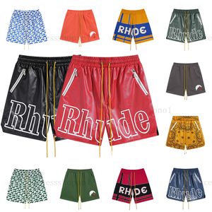 Rhude Shorts Designer Shorts Mens Shorts Summer Fashion Beach Pants Män Högkvalitativ gata slitage Rödblå svart lila byxor Mens kort