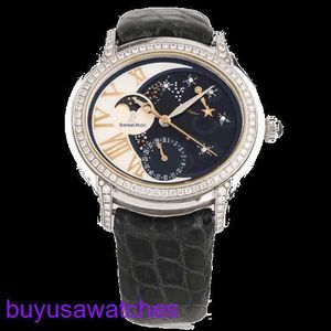 AP Armband Uhr Watch Montre Millennium Serie Automatische Maschinerie 18K Weißgold Diamond Damen Luxus Freizeit Schweizer Uhr 77315BC.D.D007SU.01