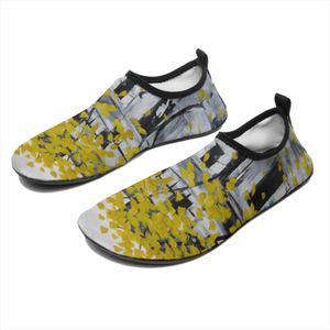 män kvinnor anpassade vading skor tecknad djur design diy ord svart vit blå röd slip-on mens tränare gai 019