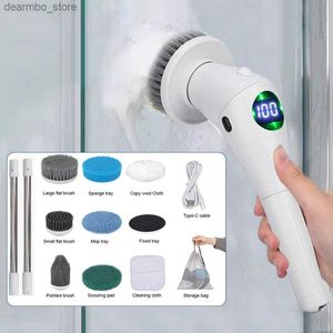 Pennello per pulizia cucina spazzola per pulizia elettrica CHARIN USB multifunzionale per toilette da bagno Scrubber per la spazzola per trapano a pennello per la pulizia L49 L49