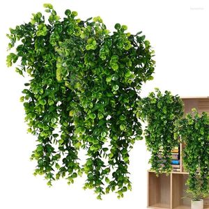 Flores decorativas penduram plantas artificiais internas 32 2pcs 80 cm de vegetação falsa falsa para planta de parede