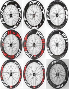 Nyaste 700C 38506088mm spår Fixed Gear Bike 3K UD 12K Full kolfiber Tubular Clincher Tubicy Col Bicycle Wheelset3177394