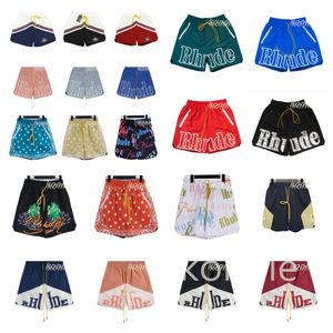 Designer masculino short rhude verão shorts de praia respirável homens homens casuais pista de malha respirável rhude shorts rhude shorts shorts de cordão calça de praia