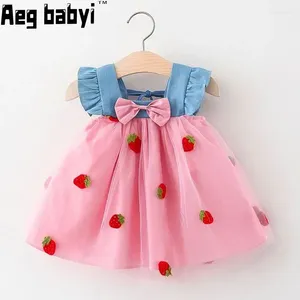 Mädchenkleider Prinzessin Kleid geborener Baby Sommer süße Mädchen Kleidung Tüll Spitze Säugling Party Kleidung 1 Jahr Geburtstag