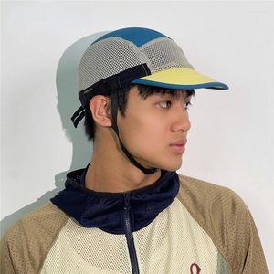 Ball Caps 2024 Summer Outdoor Sports Anti-mesh Baseball Hat Vacation Surfing Visor Breathable Short Brim Lace-up Quick-drying Cap For Men