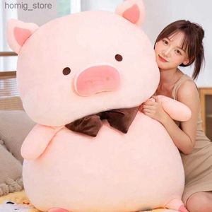 Plush Dolls Squishy Pig Stuffed Doll Cute Pink Piggy Plush Toy Cartoon Animal Soft Huggable Pillow Room Decoration Cushion Creative Gift Y240415