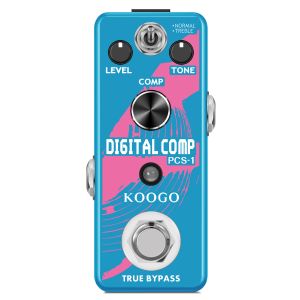 ギターkoogo lef333ギターコンプレッサーペダルデジタルコンプエフェクトペダルエレキギタークラシックスタジオグレードコンプレッサー用