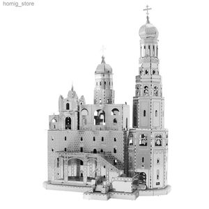 3D Puzzles Ivans Cathedral 3D DIY Metal Jigsaw Puzzle Creative Childrens Educational Toys Y240415