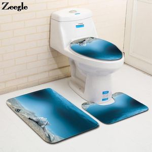 Bath Mats Memory Foam Microfiber Mat For Bathroom Toilet Carpet Rug Shower Room Floor U-Shaped Pedestal 3pcs/set