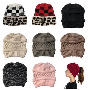 Cappello da lavoro a maglia invernale con cappello da lana calda Ladies cranio beanie solido femmina di cavalli da cavallo all'aperto ZZZA34527770709