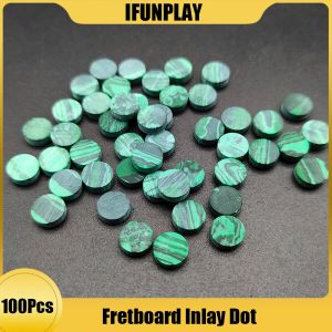 Gitara 100pcs 6*2 mm Malachite Green InLay Dots Marker Freboard Freboard dla dowolnej gitary akustycznej gitary elektrycznej i basu 2 mm