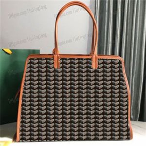 Designer de luxo Hardy Canvas de couro Totes Mulheres Bolsa de ombro com zíper fechando Sliders Double Bolsas Bolsas de Compras de Grande Capacidade Longas Longas Pursa de Viagem