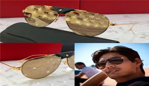 New fashion designer sunglasses 0196 pilot metal frame with leather retro avantgarde simple pop style top quality whole eyewe5457221