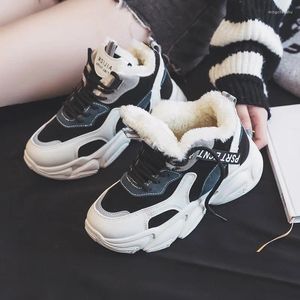 Casual Shoes For Women Platform Plush Woman Sneakers Winter Warm Cotton Shoe Anti Slip Snow Boot Elevated Vulcanize