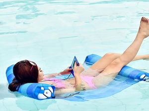 Rand flytande sovande sängvatten hängmatta solstol flytande säng utomhus uppblåsbar luftmadrass för simning pool4050979