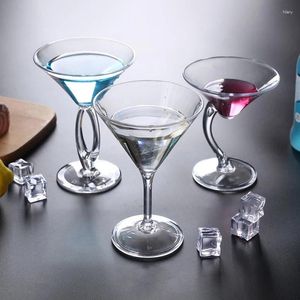 Disposable Cups Straws Acrylic Cocktail Cup Unbreakable Wine Glass Home Wedding Party Bar Goblet Red Juice Drinking Glasses Tools