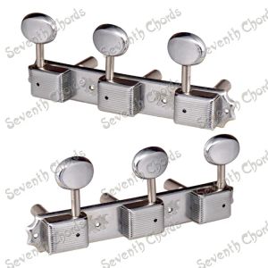 Kablar A Set 3R3L Chrome Retro String Tuning Peg Tuners Machine Heads for Acoustic Classical Guitar