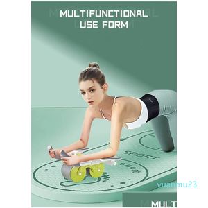 AB Silindirler Düz Dirsek Destek Güç Silindir Matic Rebound Wheel Abdominal Egzersiz 240220 Damla Teslimat Sporları Dışarıda Fitness Tedarik