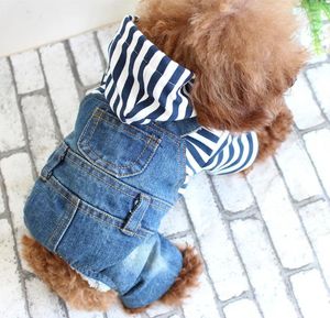 Dog Apparel Small Clothes Puppy Jeans Shirt Spring Autumn Clothing Poodle Pomeranin Chihuahua Jumpsuit Pet Outfit Accessories