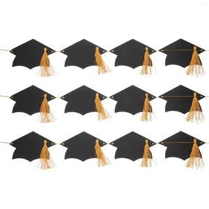 Party Decoration Graduation Paper Banner Grattis Grad Hat String Garland för klassrummet