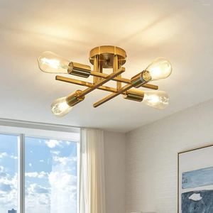 Ceiling Lights Modern LED Industrial Iron Black/Golden Nordic Minimalist Home Decoration Living Room Dining Lamps