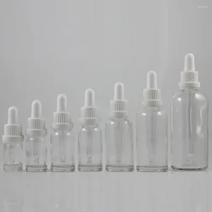 Storage Bottles Wholesale 10ml Glass Dropper Bottle Packaging White Plastic With Pipette For