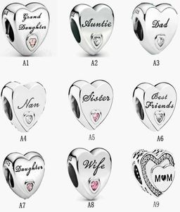 Kadın 925 STERLING Gümüş Takılar Fit Bilezik Tarzı En Kalite Aşk Serisi Aşk Stil Aşıkları Asılı Boncuklar Lady Diy boncukları Orijinal Kutu1579530