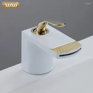 Banyo Lavabo muslukları xoxo şelale musluk soğuk ve beyaz siyah tek delikli vanity gemi lavabolar mikser musluk suyu 24005