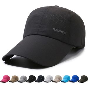 Sol de secagem rápida e fino da moda, unissex, executando um chapéu de língua de pato respirável, chapéu de beisebol de variação estendida