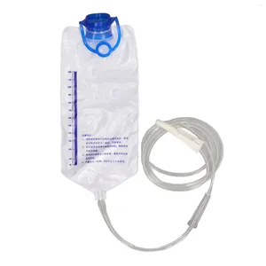 Förvaringspåsar lavemangsäck set säker pålitlig bärbar 74.8in rör 1200 ml stor ventil Hållbar PVC -krokkrokdesign för behandling